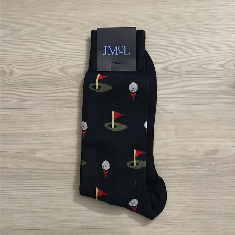 J. McLaughlin Navy Casual Socks with Golf Pattern